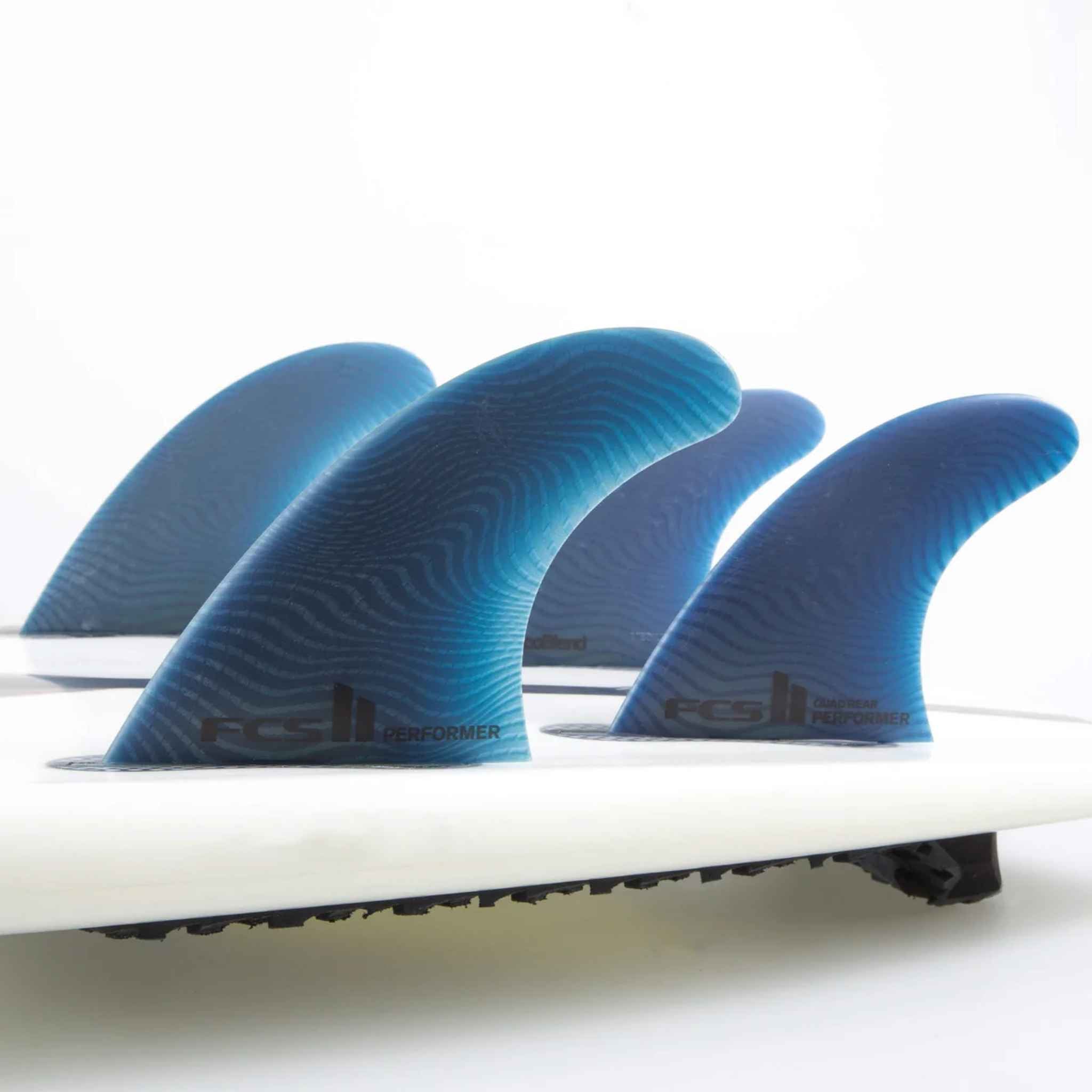 サーフィン・ボディボード FCS2 performer quad M neo glass Shop FCSII Performer Neo Glass Eco Quad Fins – The Board Source