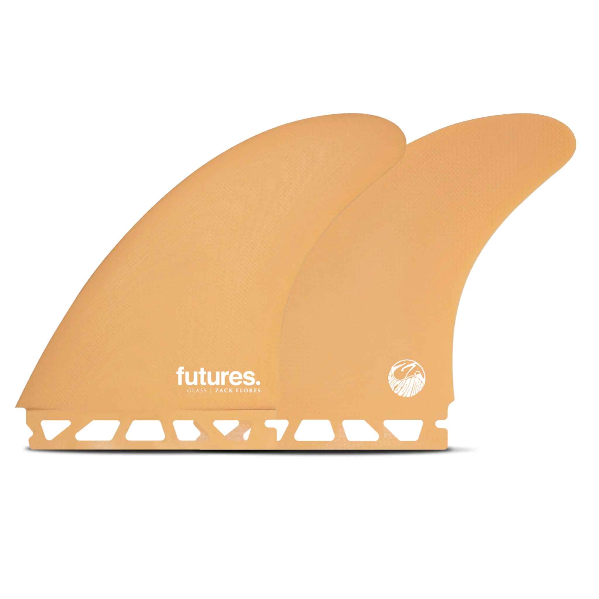 Futures Zack Flores Fiberglass Twin Fins for sale – The Board Source