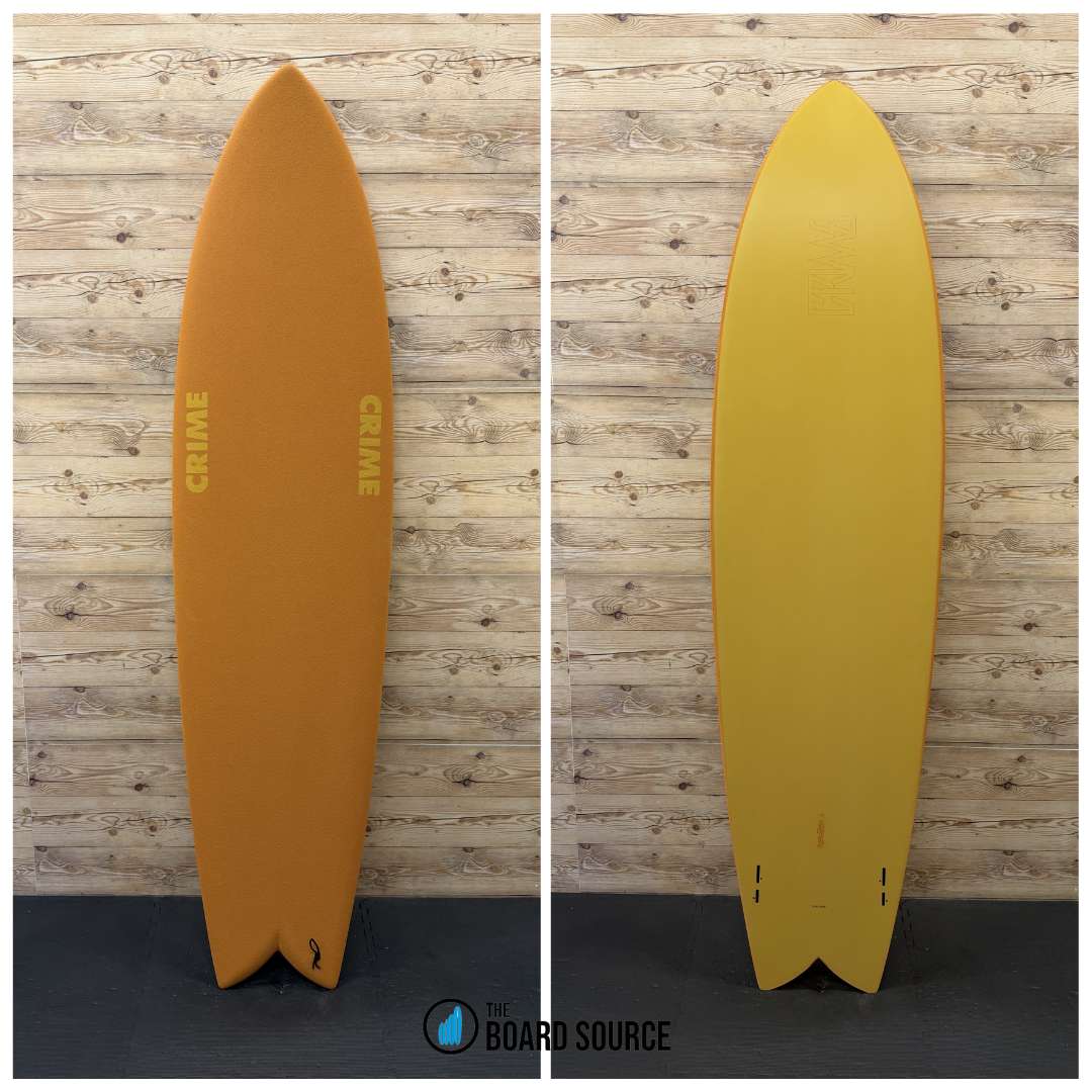 USED Crime Surf Twin Keel Long Fish 7'5