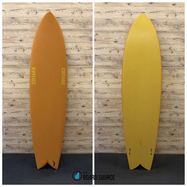 USED Crime Surf Twin Keel Long Fish 7'5