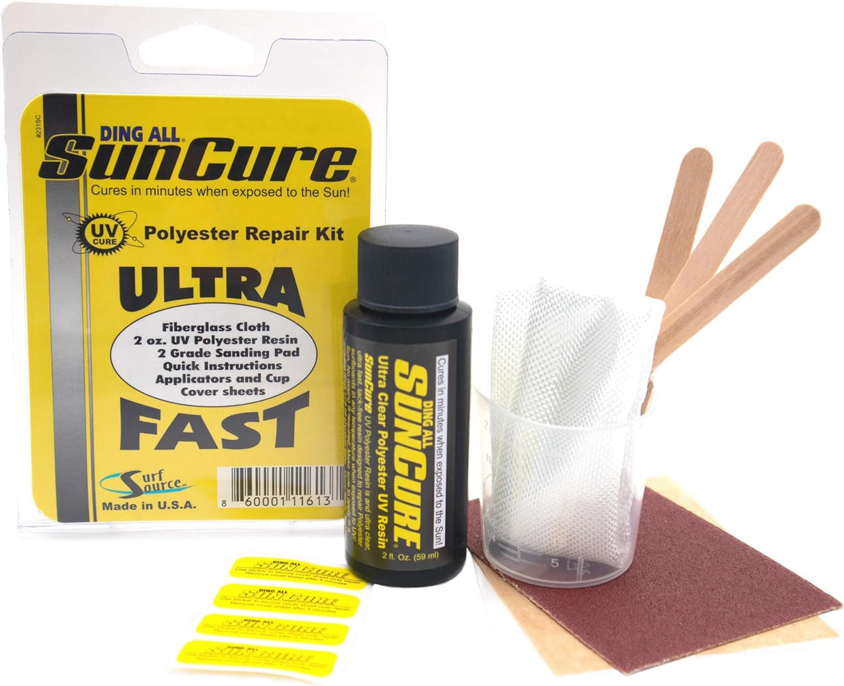 Ding All Sun Cure Polyester Fiberglass Repair Kit 2 oz