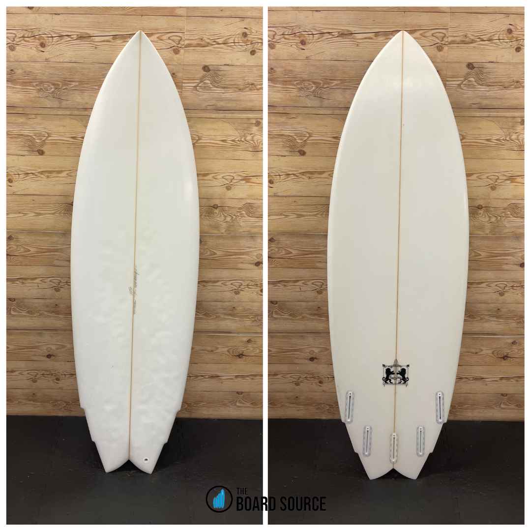 Larry Mabile Left Coast Surfboards メイビル USED LARRY MABILE SURFBOARD FOR SALE | 5-Fin Fish 5'11