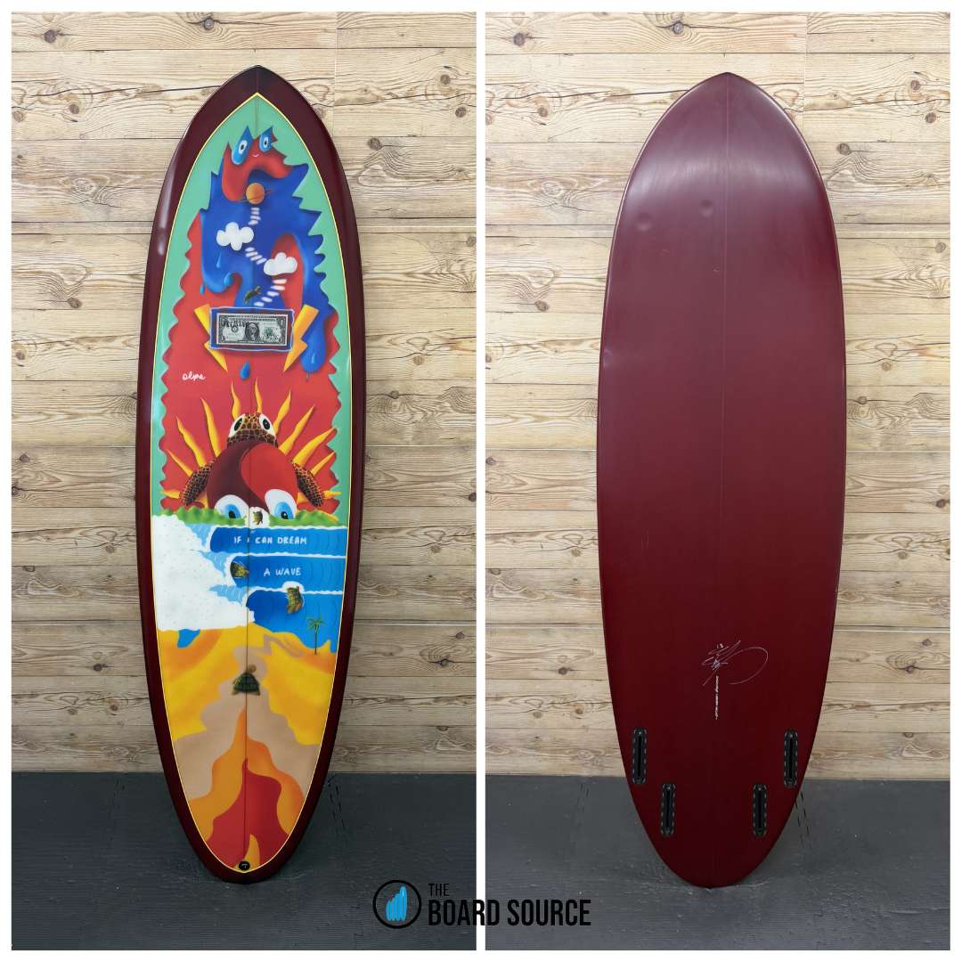 Jeff McCallum Quad 6ft Surfboard For Sale at The Board Source