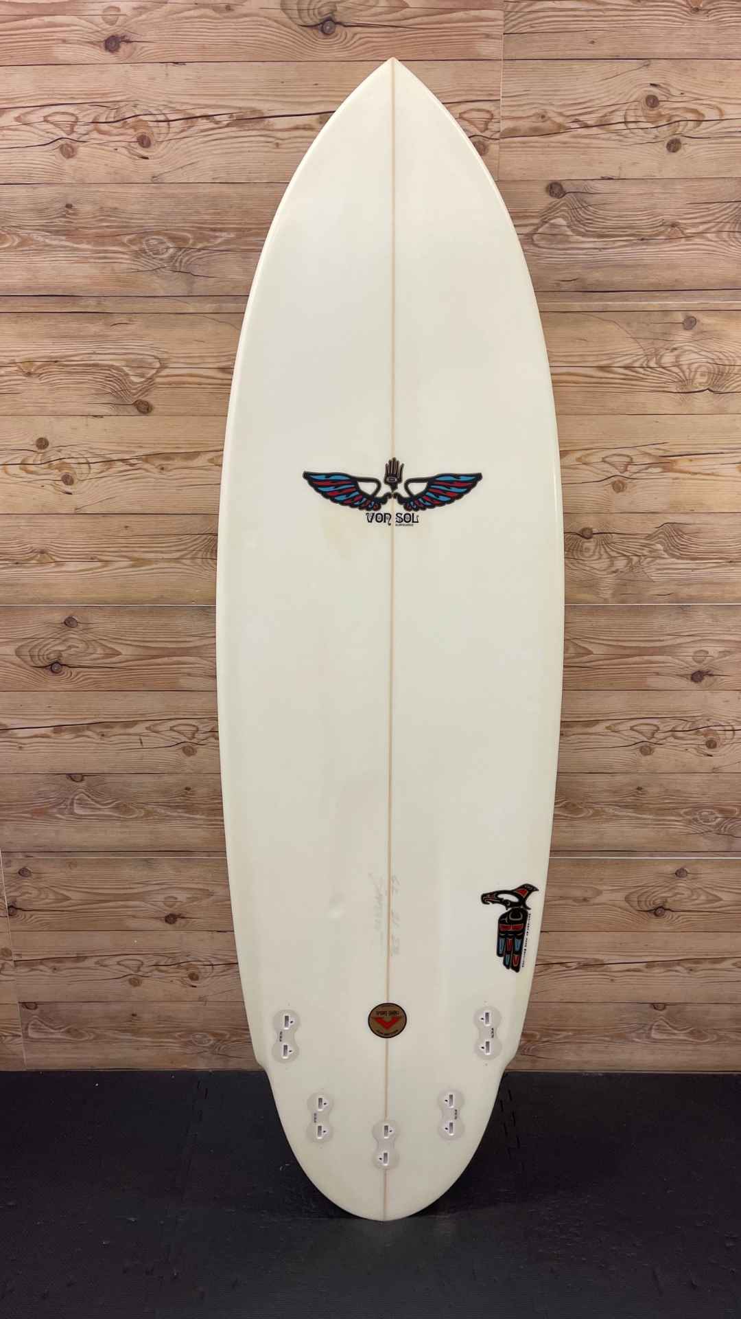 Used Epoxy Von Sol Surfboards Shadow 6'2